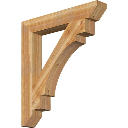 Ekena Millwork Merced Slat Rough Sawn Bracket, Western Red Cedar, 6"W x 40"D x 44"H BKT06X40X44MRC06RWR